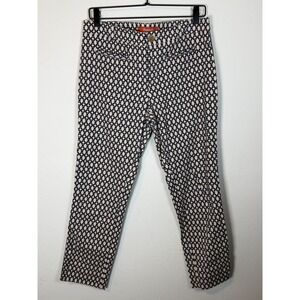 Cartonnier Women's Geometric Print Crop Pants Trousers Size 8
